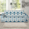 Airplane Pattern Print Design 04 Sofa Slipcover