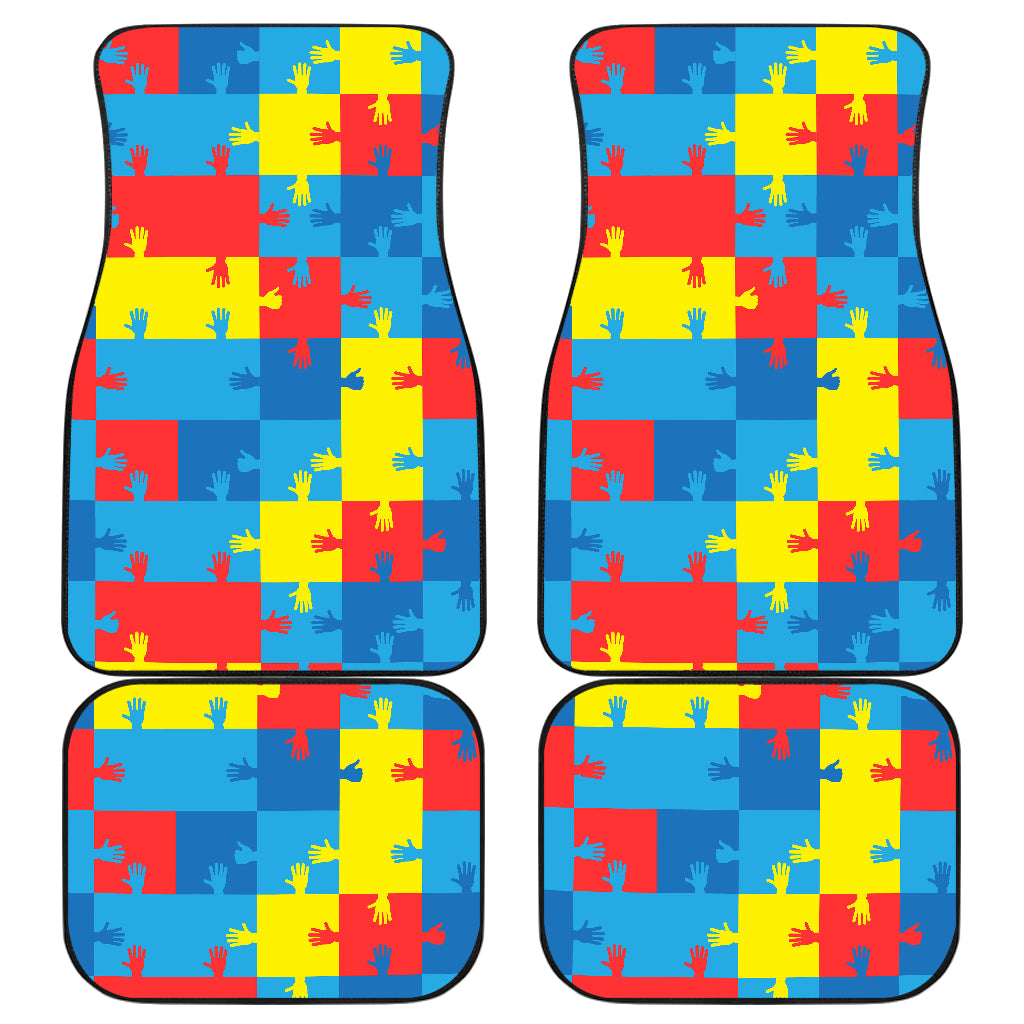 Autism Awareness Design Themed Print Car Floor Mats Front Back
