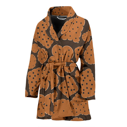 Cracker Pattern Print Design 01 Women Bathrobe