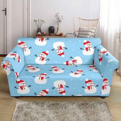Snowman Print Design LKS305 Loveseat Couch Slipcover