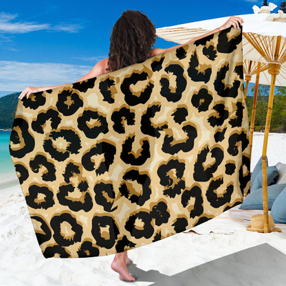Jaguar Skin Pattern Print Design 02 Sarong Pareo Wrap