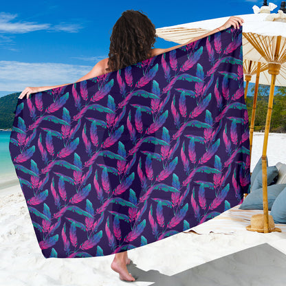 Banana Leaf Pattern Print Design 08 Sarong Pareo Wrap