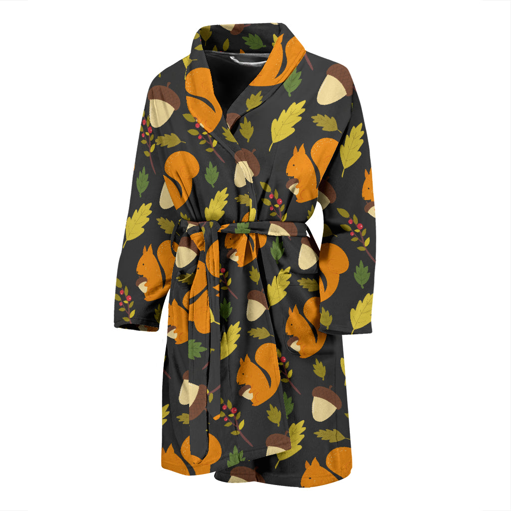 Squirrel Print Design LKS301 Men Bathrobe