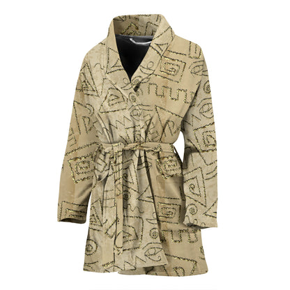 Ancient Greek Print Design LKS3013 Women Bathrobe
