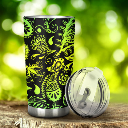 Paisley Green Design Print Tumbler