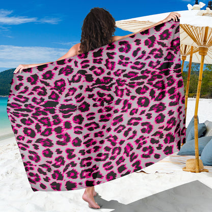 Leopard Pattern Print Design 02 Sarong Pareo Wrap