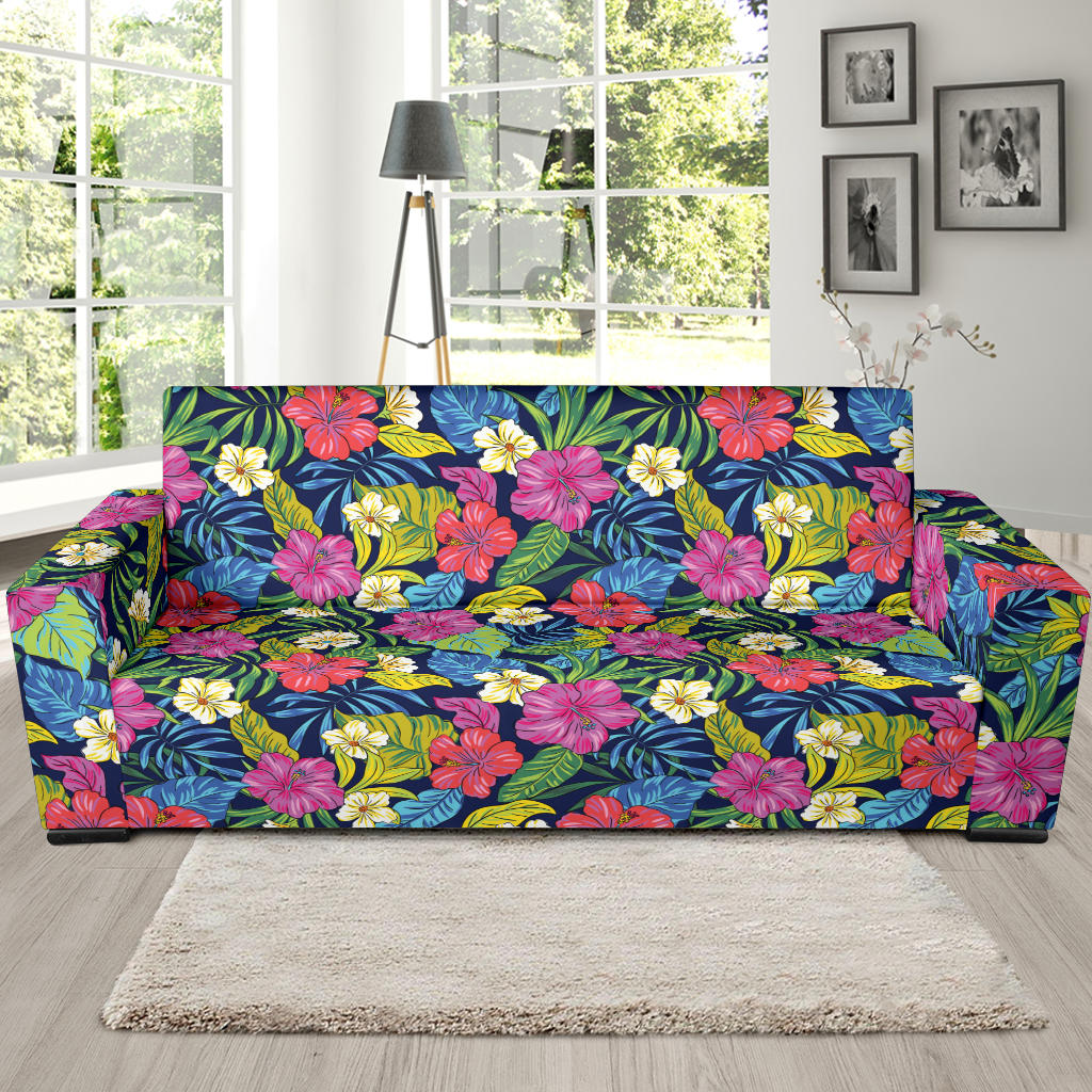 Hibiscus Print Design LKS3010 Sofa Slipcover