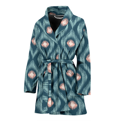 Ikat Print Design LKS402 Women Bathrobe