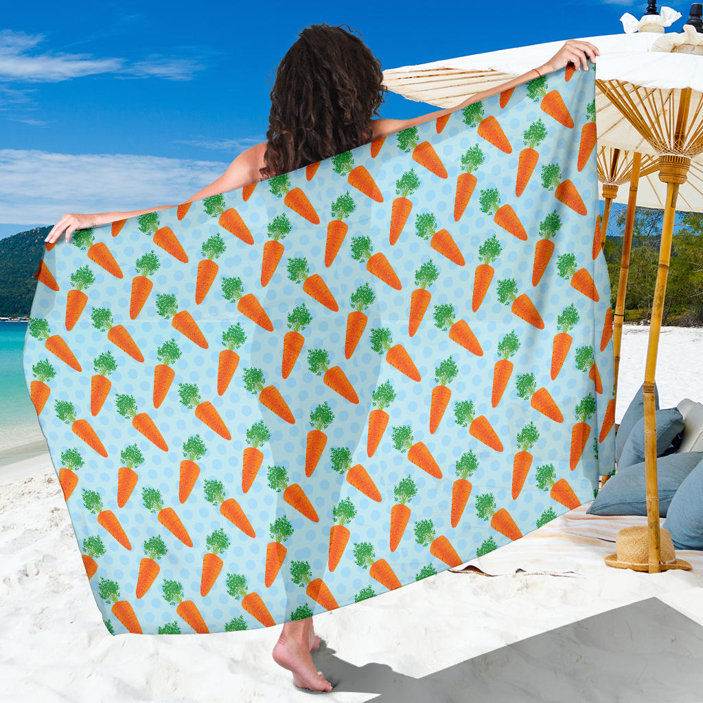 Carrot Pattern Print Design 01 Sarong Pareo Wrap