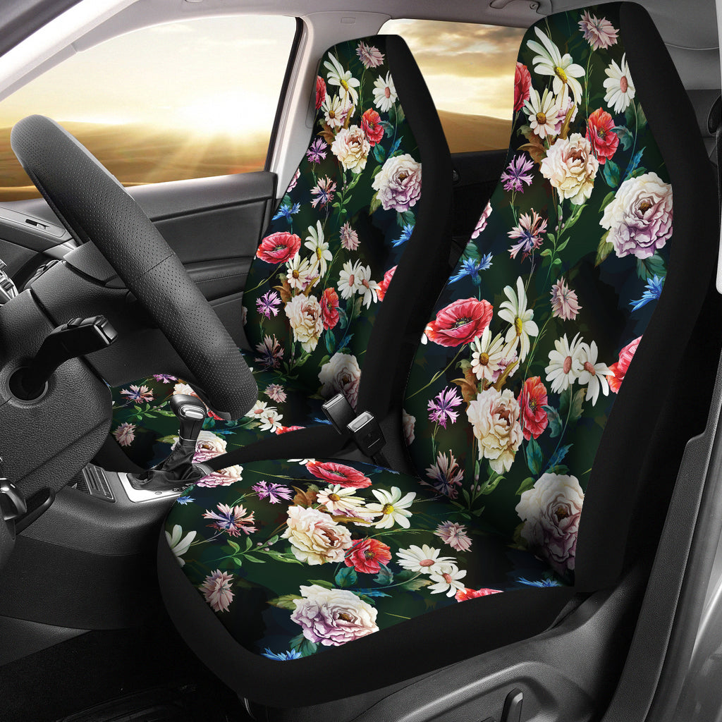 Summer Floral Print Design LKS303 Car Seat Covers