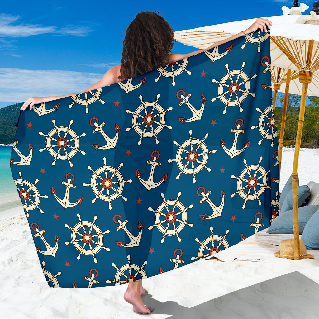 Anchor Pattern Print Design 02 Sarong Pareo Wrap