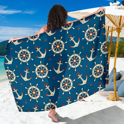 Anchor Pattern Print Design 02 Sarong Pareo Wrap
