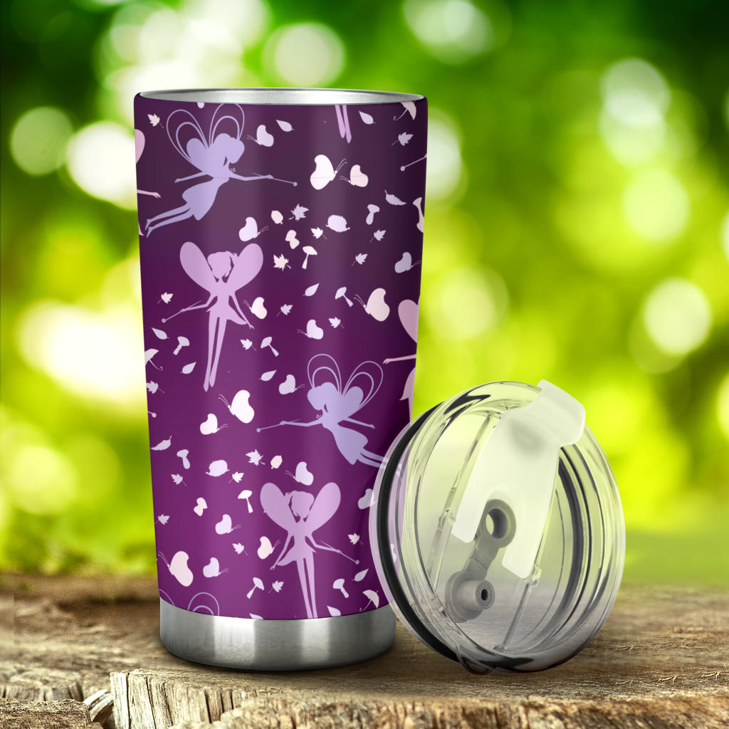 Fairy Pink Print Pattern Tumbler
