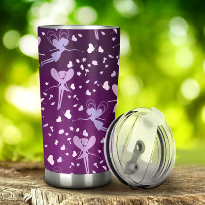 Fairy Pink Print Pattern Tumbler