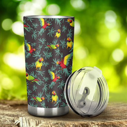 Parrot Themed Print Tumbler