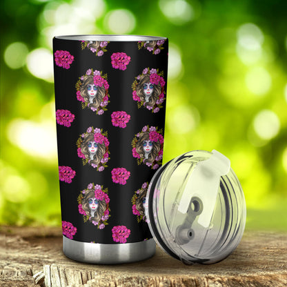 Day of the Dead Makeup Girl Tumbler