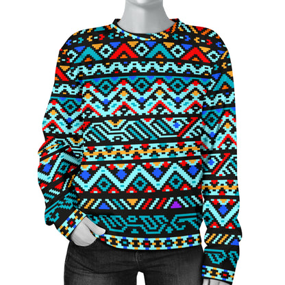 Southwestern Style Women Long Sleeve Sweatshirt