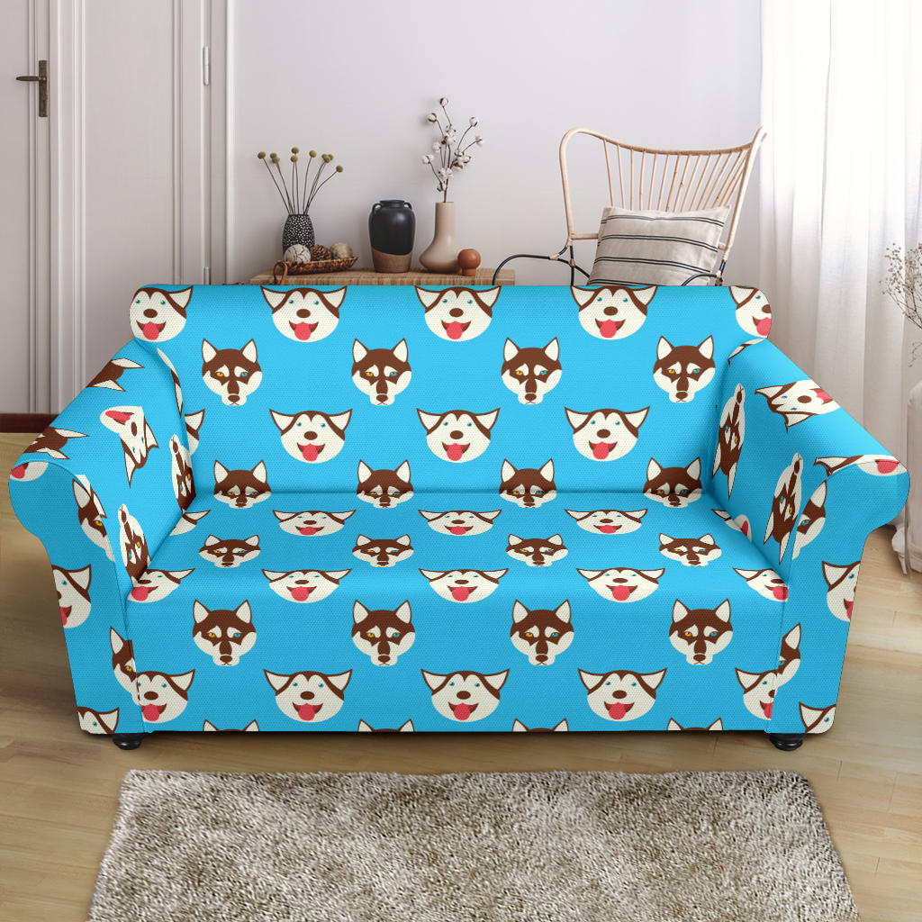 Siberian Huskies Print Design LKS306 Loveseat Couch Slipcover