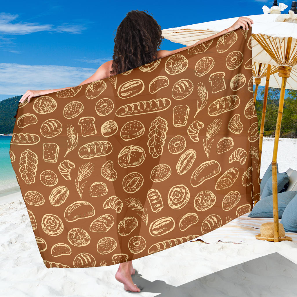 Bread Pattern Print Design 03 Sarong Pareo Wrap