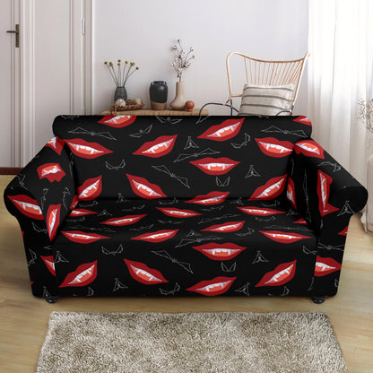 Vampire Lips Print Design LKS301 Loveseat Couch Slipcover