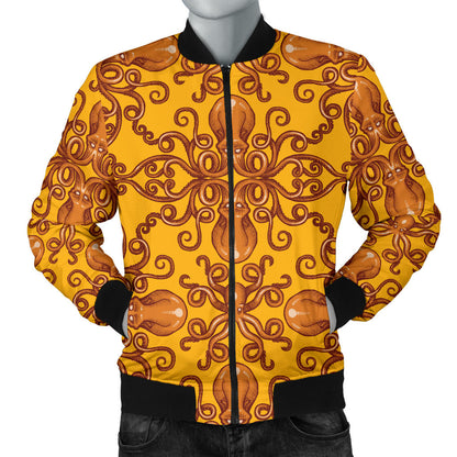 Octopus Background Design Print Men Bomber Jacket