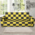 Checkered Yellow Pattern Print Design 03 Sofa Slipcover