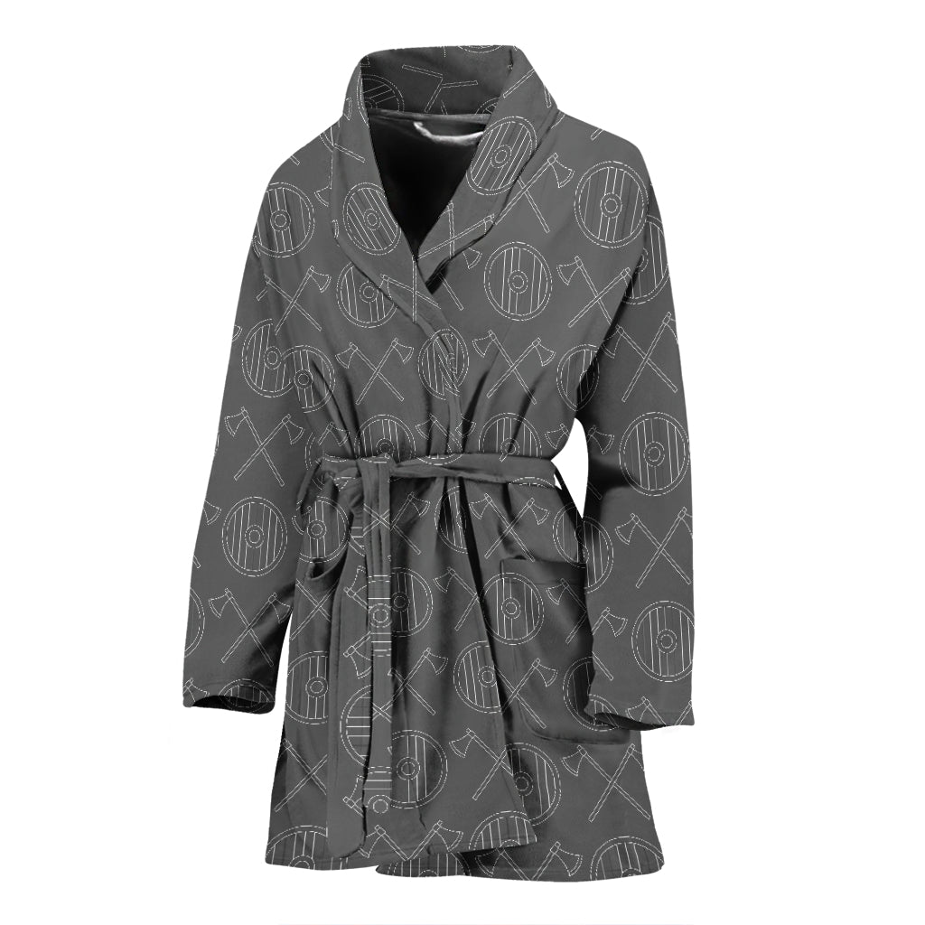 Vikings Print Design LKS303 Women Bathrobe