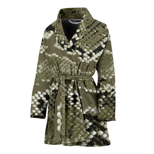 Python Pattern Print Design A04 Women Bathrobe