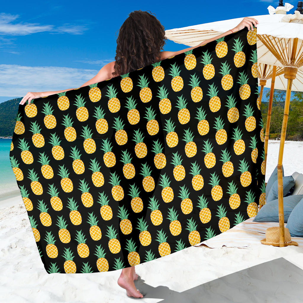 Pineapple Pattern Print Design A03 Sarong Pareo Wrap