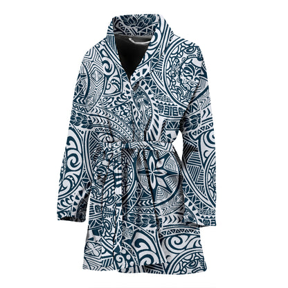 Samoan Pattern Print Design LKS306 Women Bathrobe