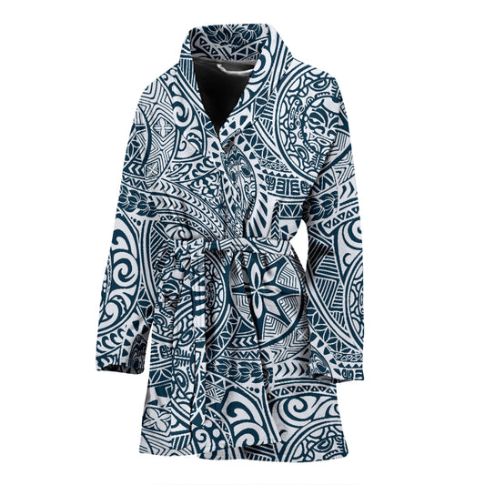 Samoan Pattern Print Design LKS306 Women Bathrobe
