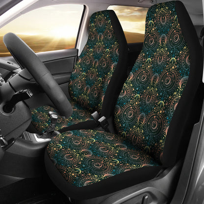 Sun Moon Print Design LKS307 Car Seat Covers
