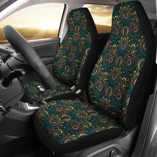 Sun Moon Print Design LKS307 Car Seat Covers