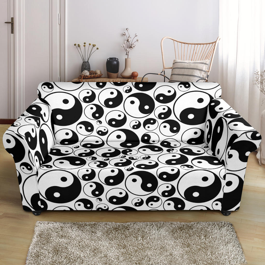 Yin Yang Print Design LKS302 Loveseat Couch Slipcover