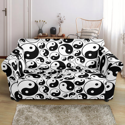 Yin Yang Print Design LKS302 Loveseat Couch Slipcover