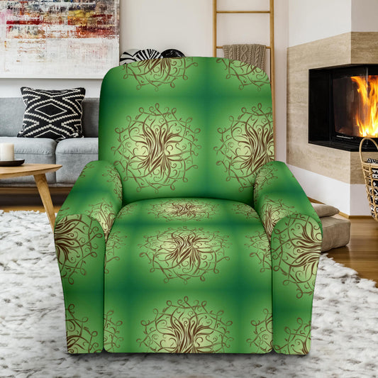 Celtic Pattern Print Design 05 Recliner Slipcover with Pocket