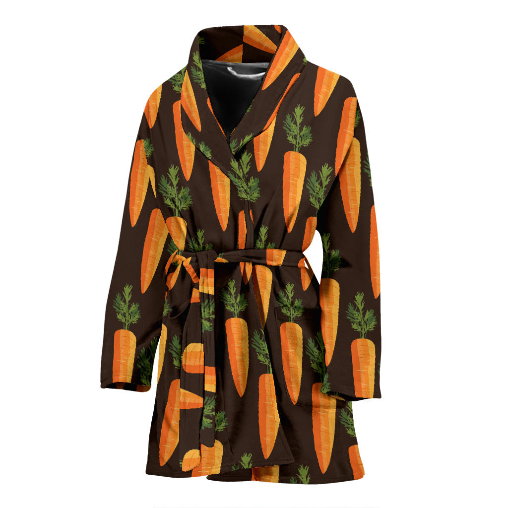 Carrot Pattern Print Design 06 Women Bathrobe