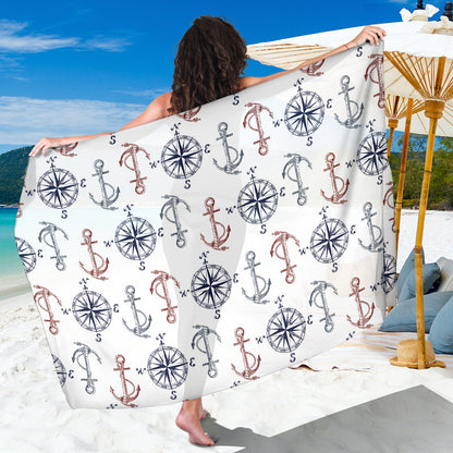 Anchor Pattern Print Design 06 Sarong Pareo Wrap