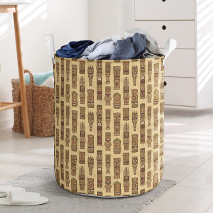 Totem Tiki Style Themed Design Laundry Basket
