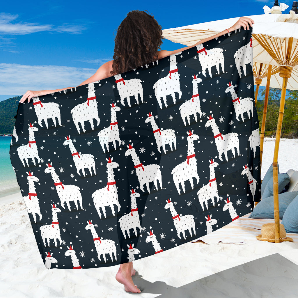 Alpaca Pattern Print Design 04 Sarong Pareo Wrap