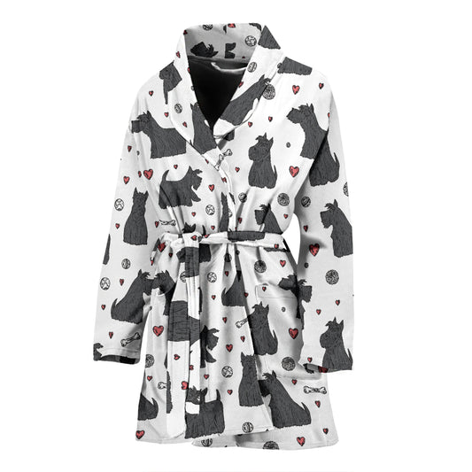 Scottish Terriers Print Design LKS3015 Women Bathrobe