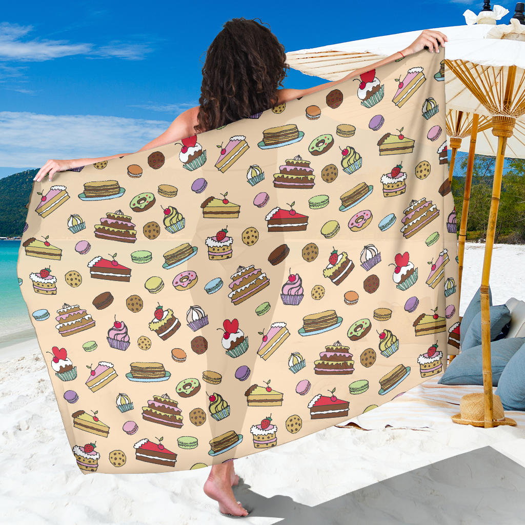 Cake Pattern Print Design 03 Sarong Pareo Wrap
