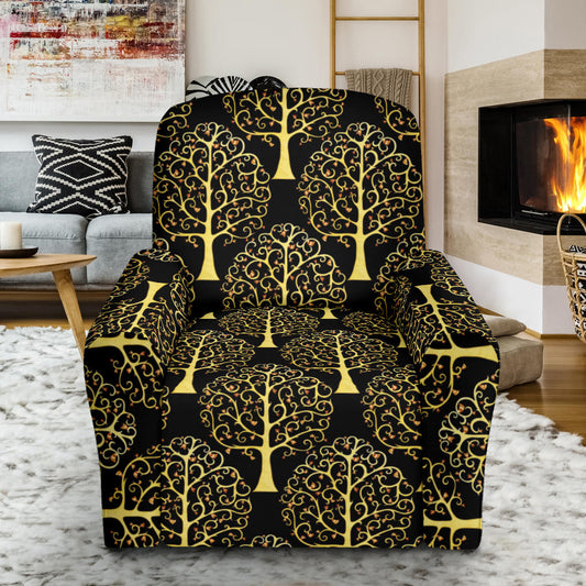 Tree Of Life Print Design LKS302 Recliner Slipcover with Pocket
