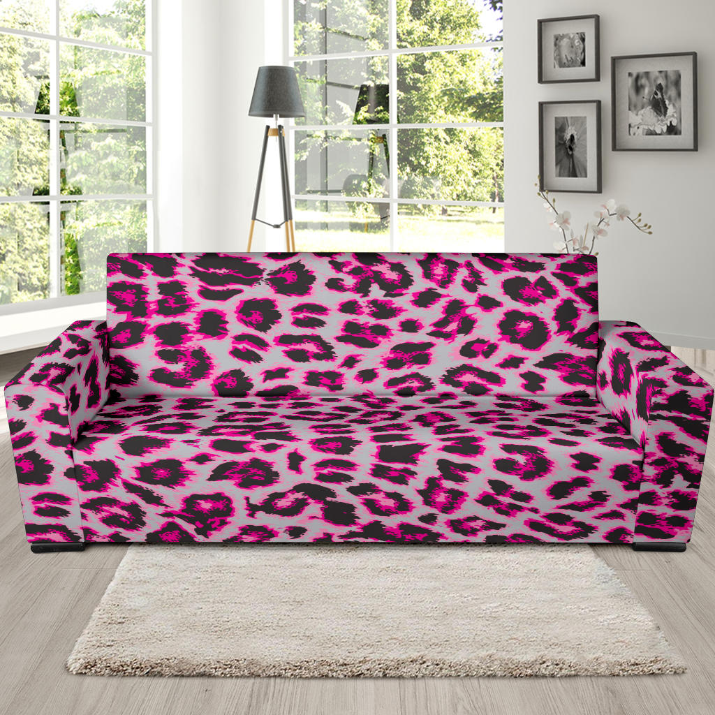 Leopard Pattern Print Design 02 Sofa Slipcover