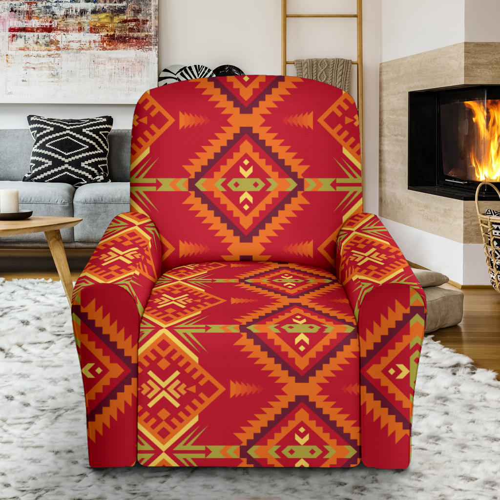 Southwest Pattern Print Design LKS305 Recliner Slipcover with Pocket