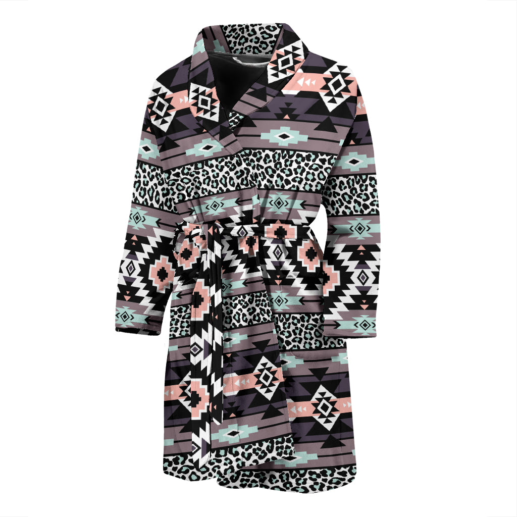 Safari Pattern Print Design LKS302 Men Bathrobe