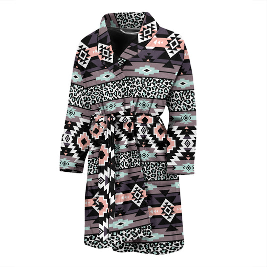Safari Pattern Print Design LKS302 Men Bathrobe