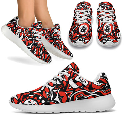 Native North American Themed Print Athletic Shoes