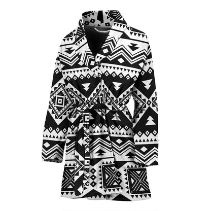 Aztec Pattern Print Design 08 Women Bathrobe