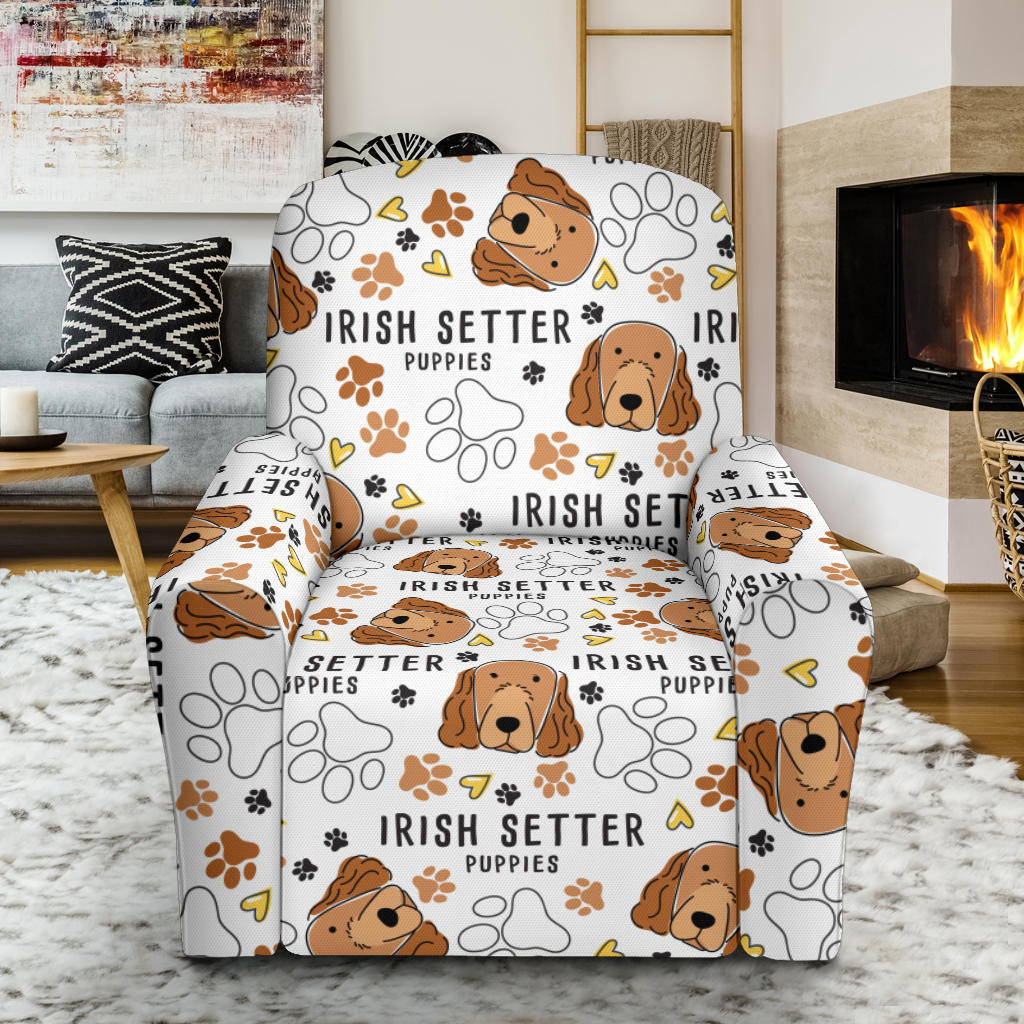 Setters Irish Print Design LKS301 Recliner Slipcover with Pocket